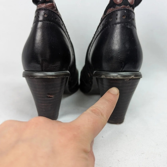 L'Artiste Spring Step Wing-Tip POLKA DOT Boots sz. 36/ 5.5-6 PERIGNON Leather - Picture 15 of 16